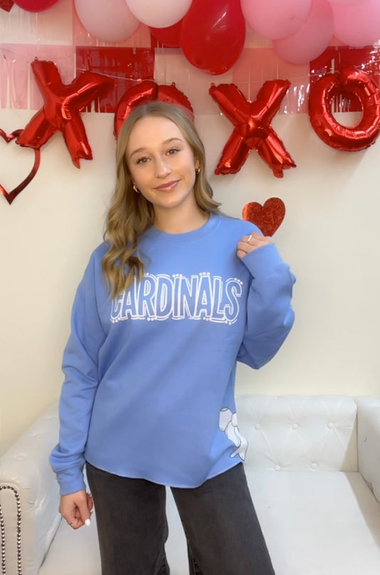 Custom Cardinals Coquette Bow Sweatshirt