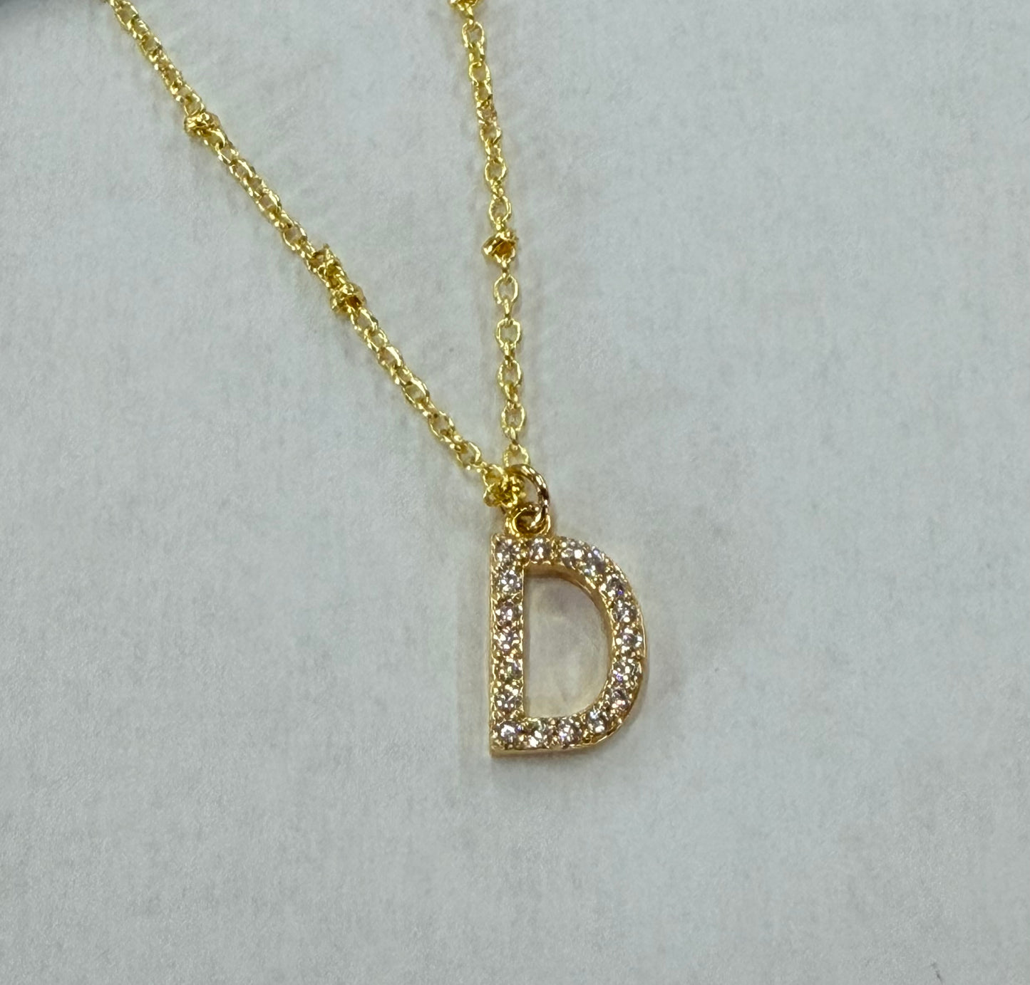 Initial D Gold Necklace