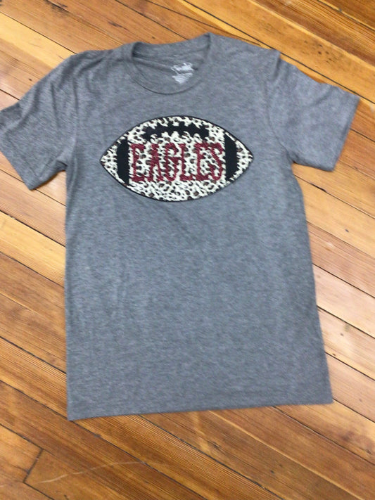 School Spirit Graphic Tees - Joplin Eagles Leopard Football