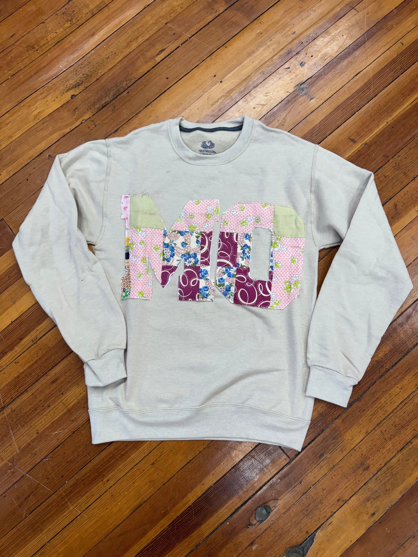 Vintage Quilt MO Sweatshirt - Tan