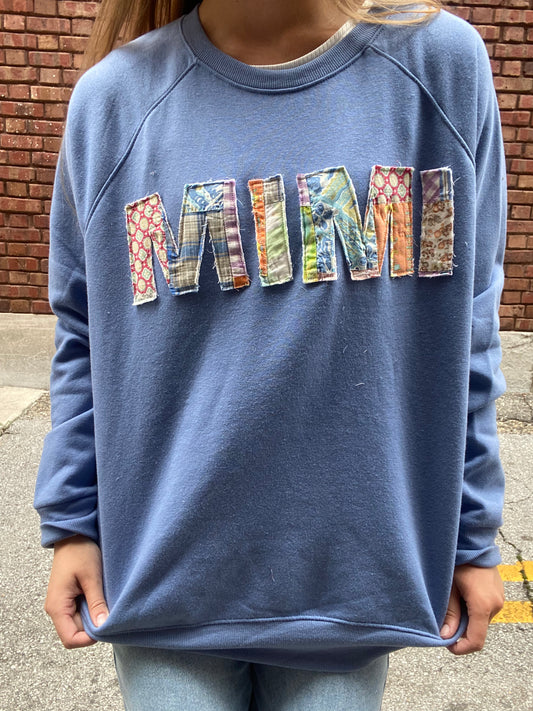Quilted MIMI Sweatshirt - Blue