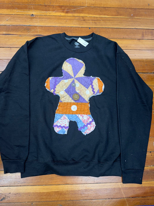 Gingerbread Quilt Patchwork Sweatshirt