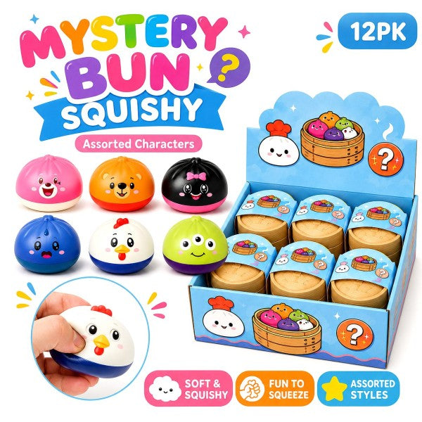 Mystery Character Face Dumpling Bun Foam Squishy