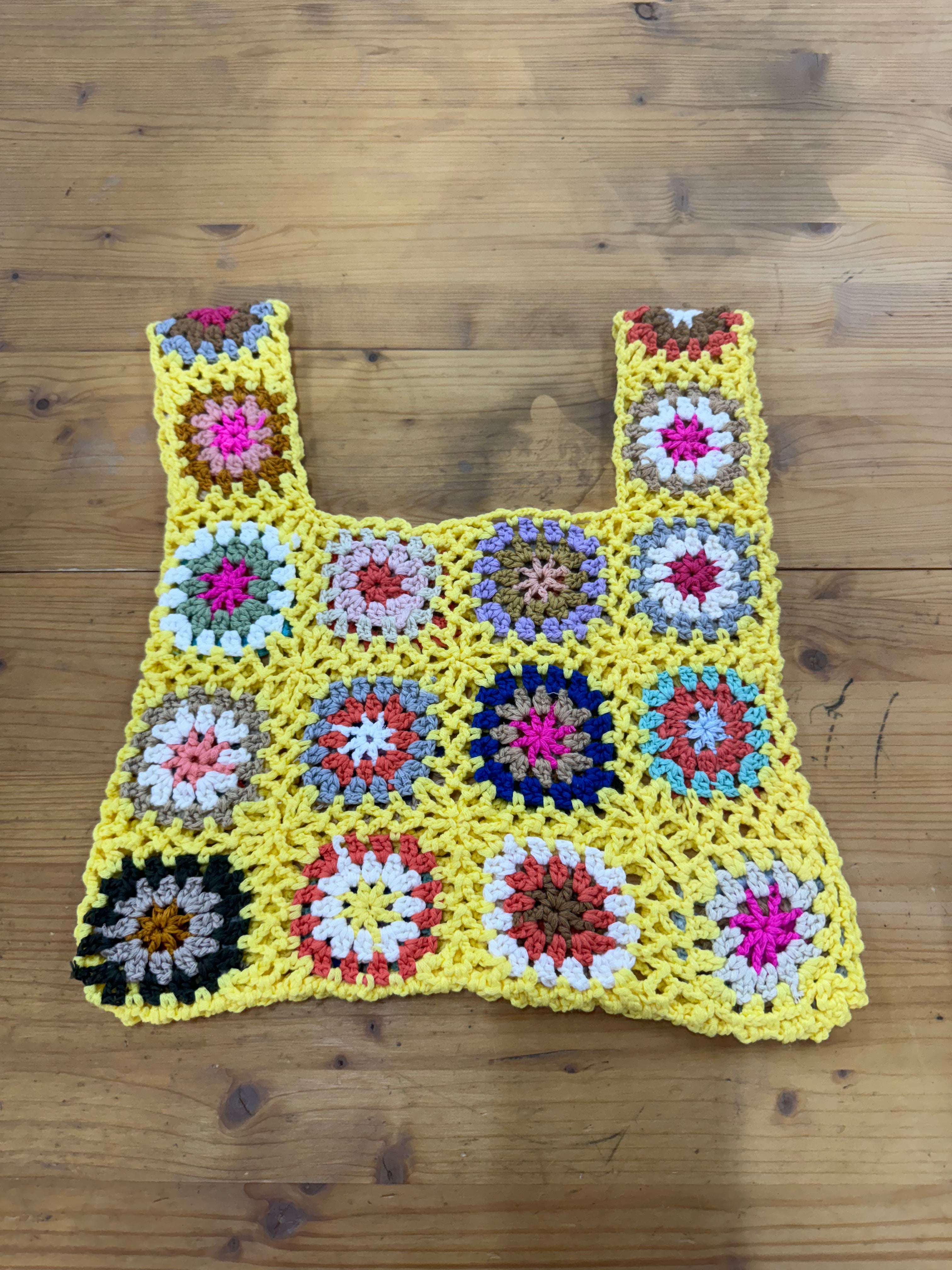 Handmade Crochet Mini Tote Bag Yellow The Society Marketplace handmade-crochet-mini-tote-bag-yellow-the-society-marketplace