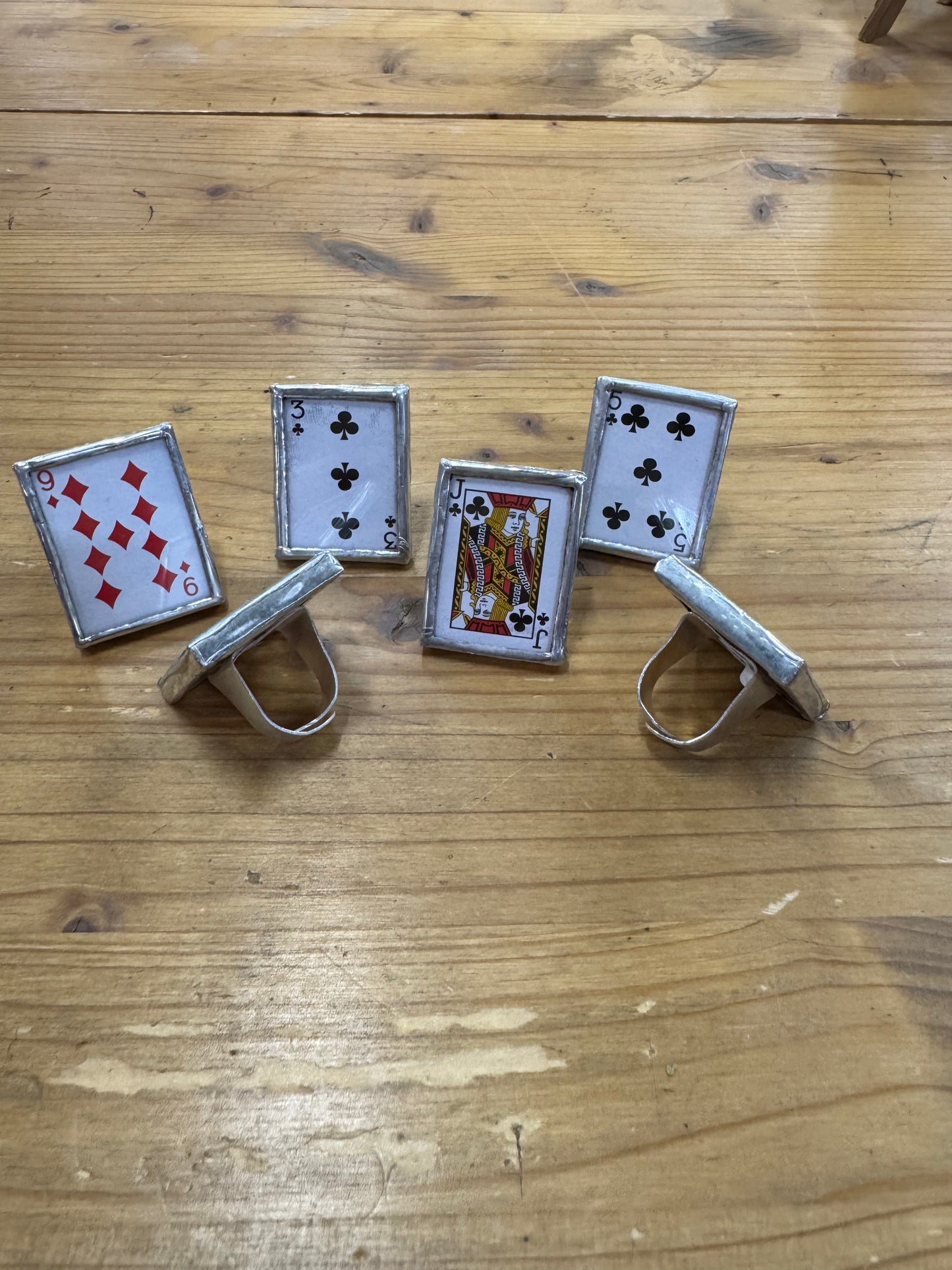 Playing Card Ring - Silver