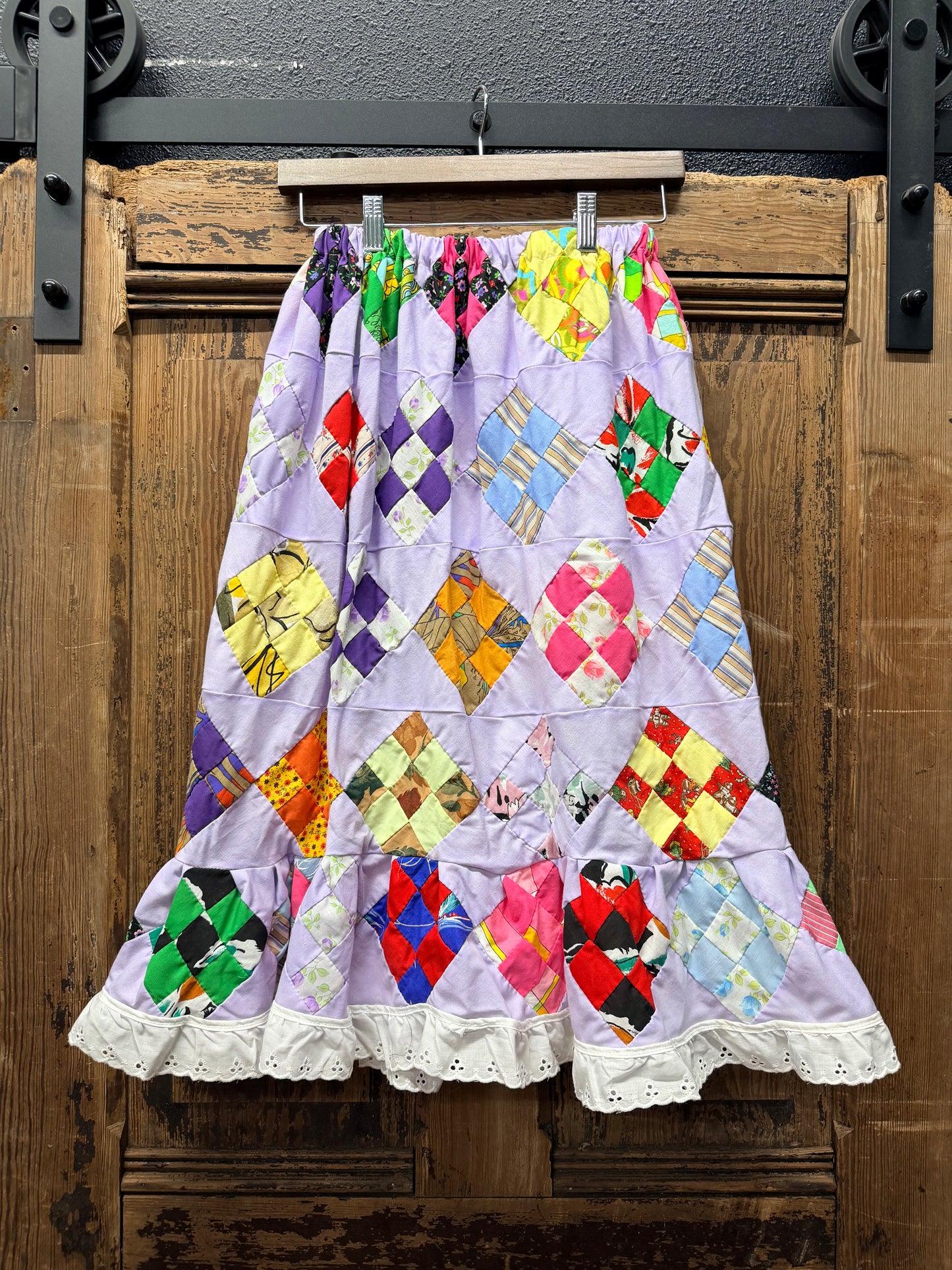 Quilted Purple Mix Pattern Skirt