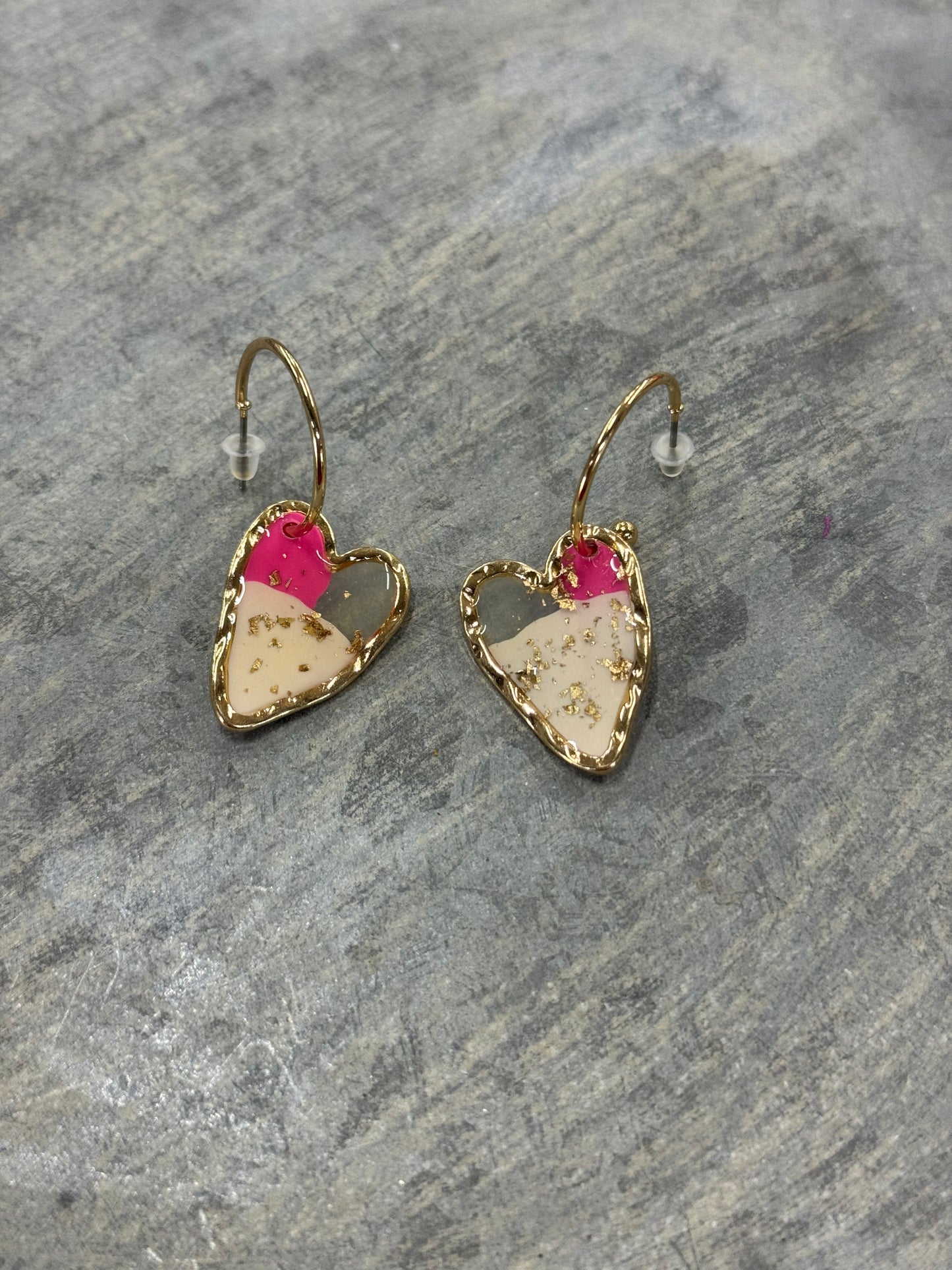 Hoop Heart Earrings