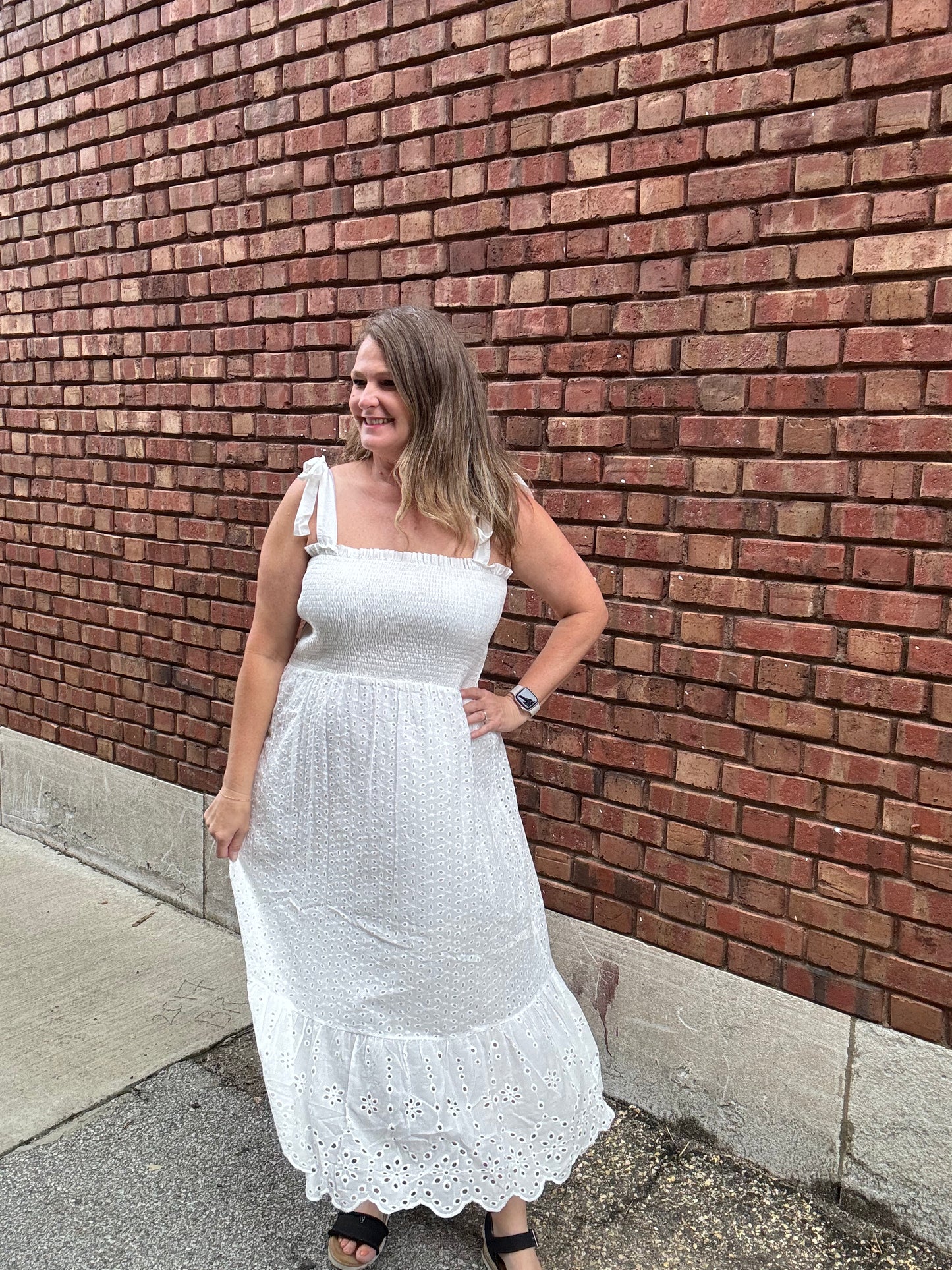 Plus Size Sun Dress - Off White