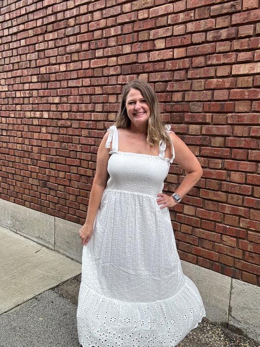 Plus Size Sun Dress - Off White