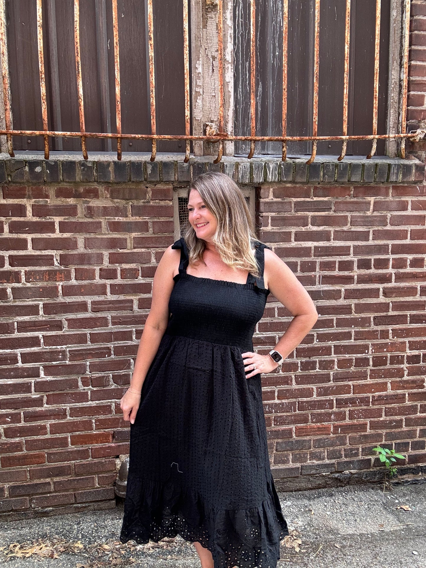 Plus Size Sun Dress - Black