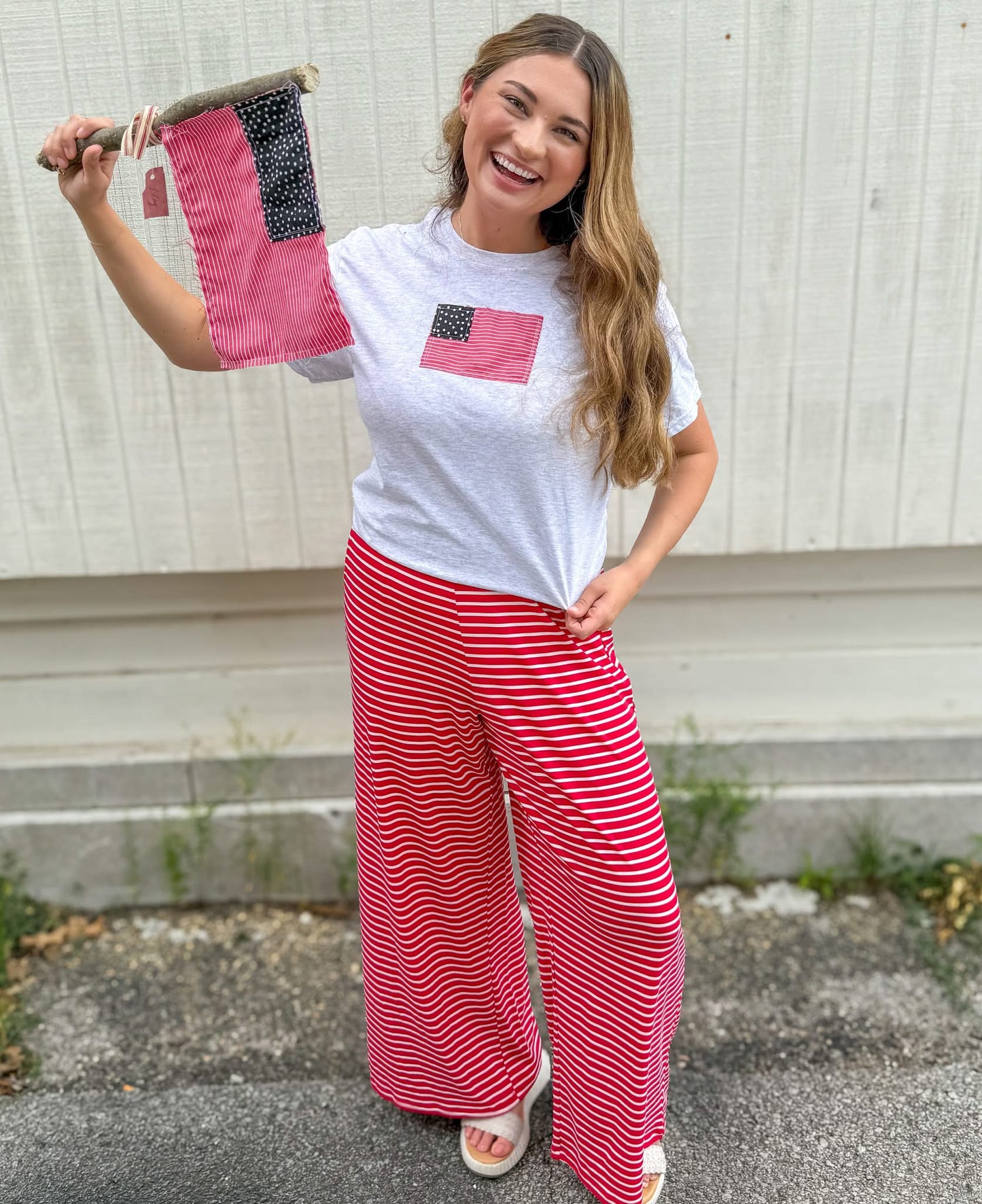 Handmade American Flag Shirt