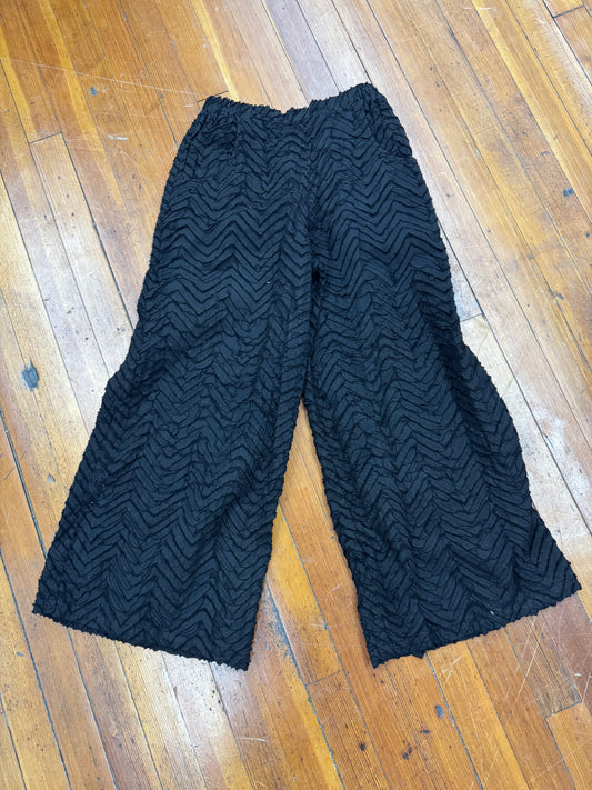 Jaded Gypsy Textured Black Pants