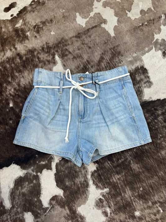 High Rise Denim Short