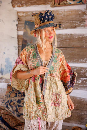Magnolia Pearl Piecewise Crop Dashi Kimono - Wonderland