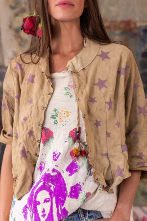Magnolia Pearl Leather Star Inna Jacket - Moonlight
