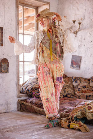 Magnolia Pearl Sunfaded Love Overalls - Sunrise Daisy