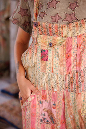 Magnolia Pearl Sunfaded Love Overalls - Sunrise Daisy