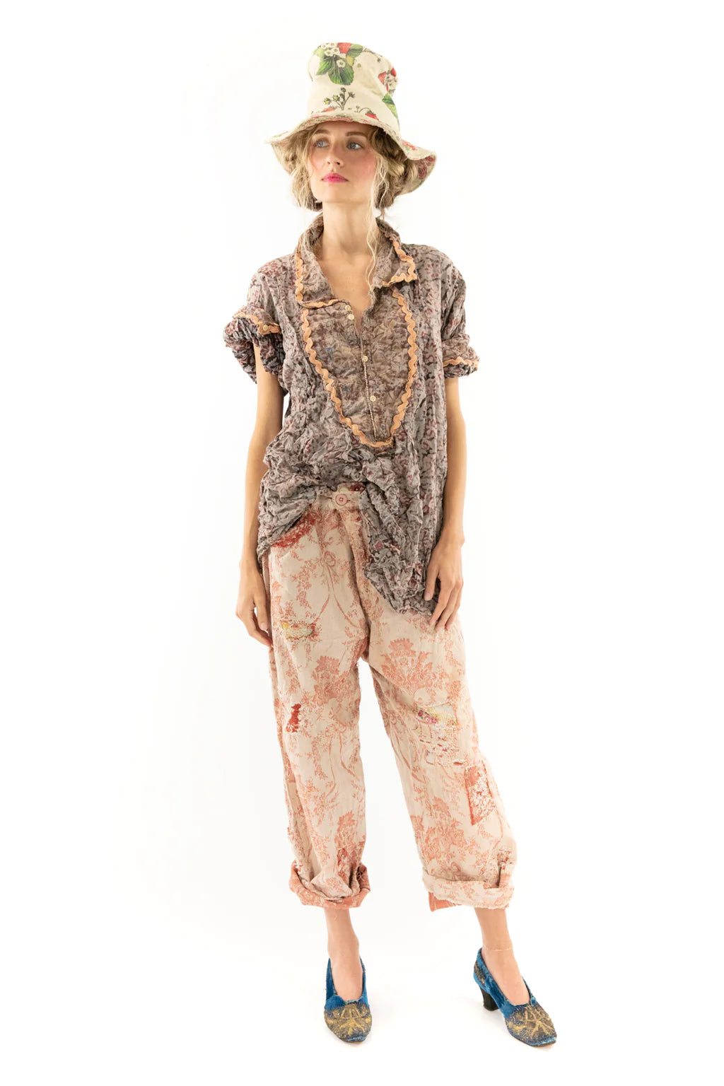 Magnolia Pearl Block Print Tora Shirt - Tresor