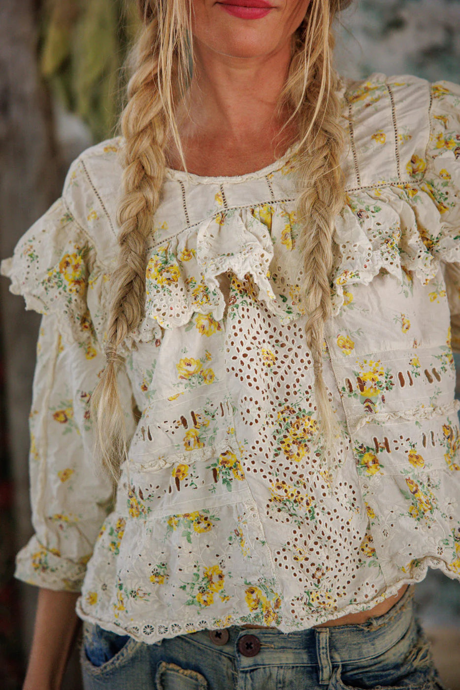 Magnolia Pearl Eadred Eyelet Blouse - Lauretta