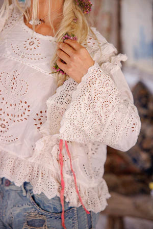 Magnolia Pearl Hermione Eyelet Blouse - Moonlight