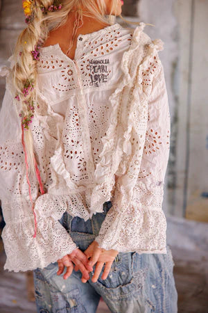 Magnolia Pearl Hermione Eyelet Blouse - Moonlight
