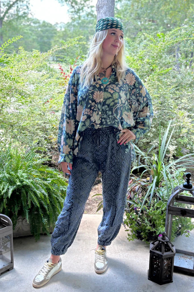 Jaded Gypsy Diamond In The Rough Jogger - Denim