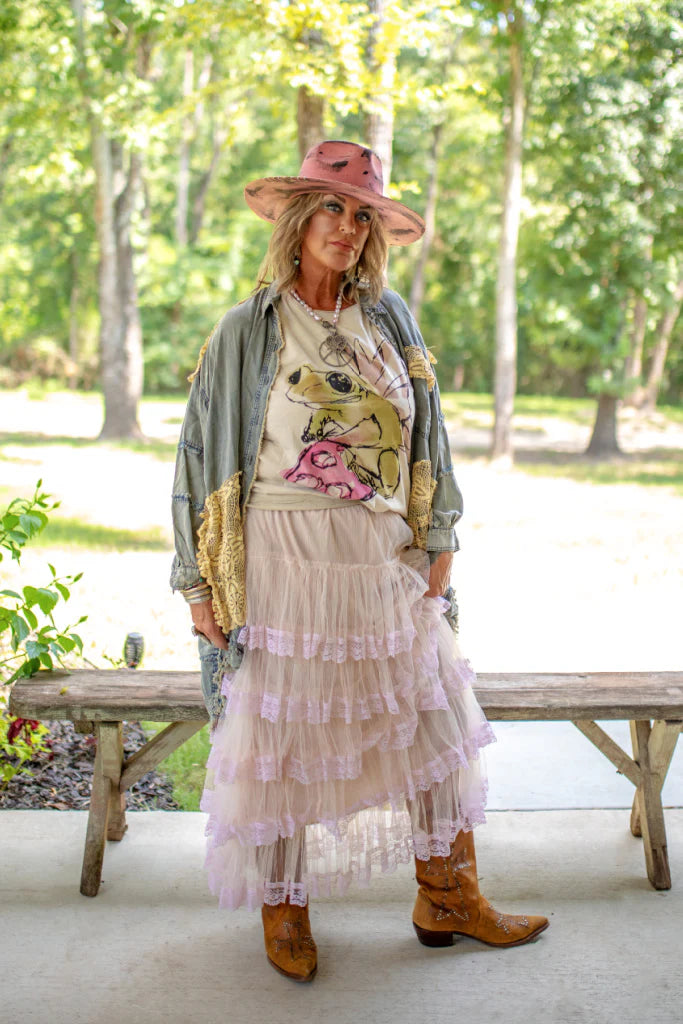 Jaded Gypsy Real Love Skirt - Blush