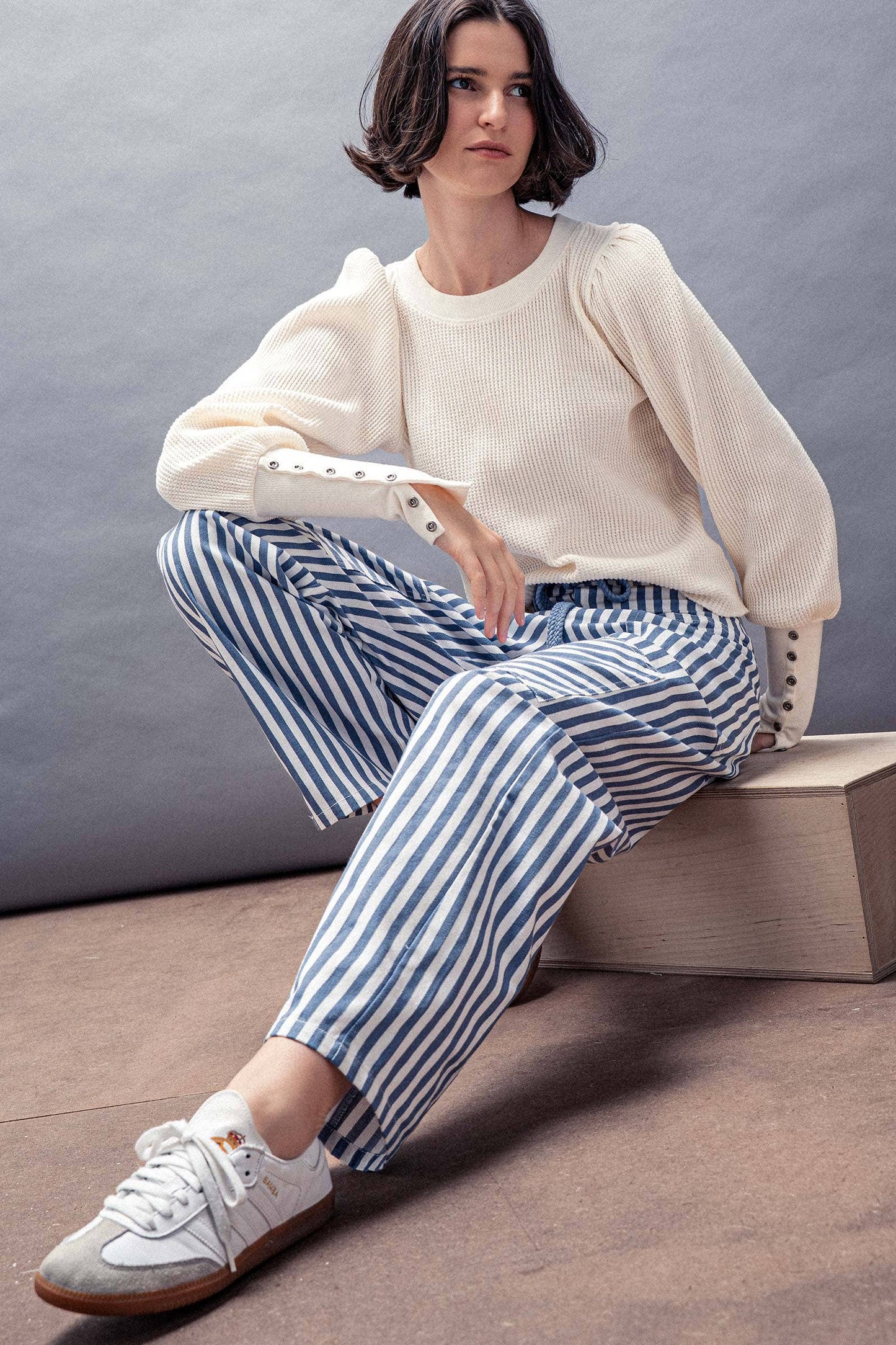 Railroad Striped Patch Pocket Utility Pants