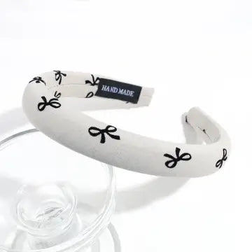 Simple Solid Color Bow Print Headband