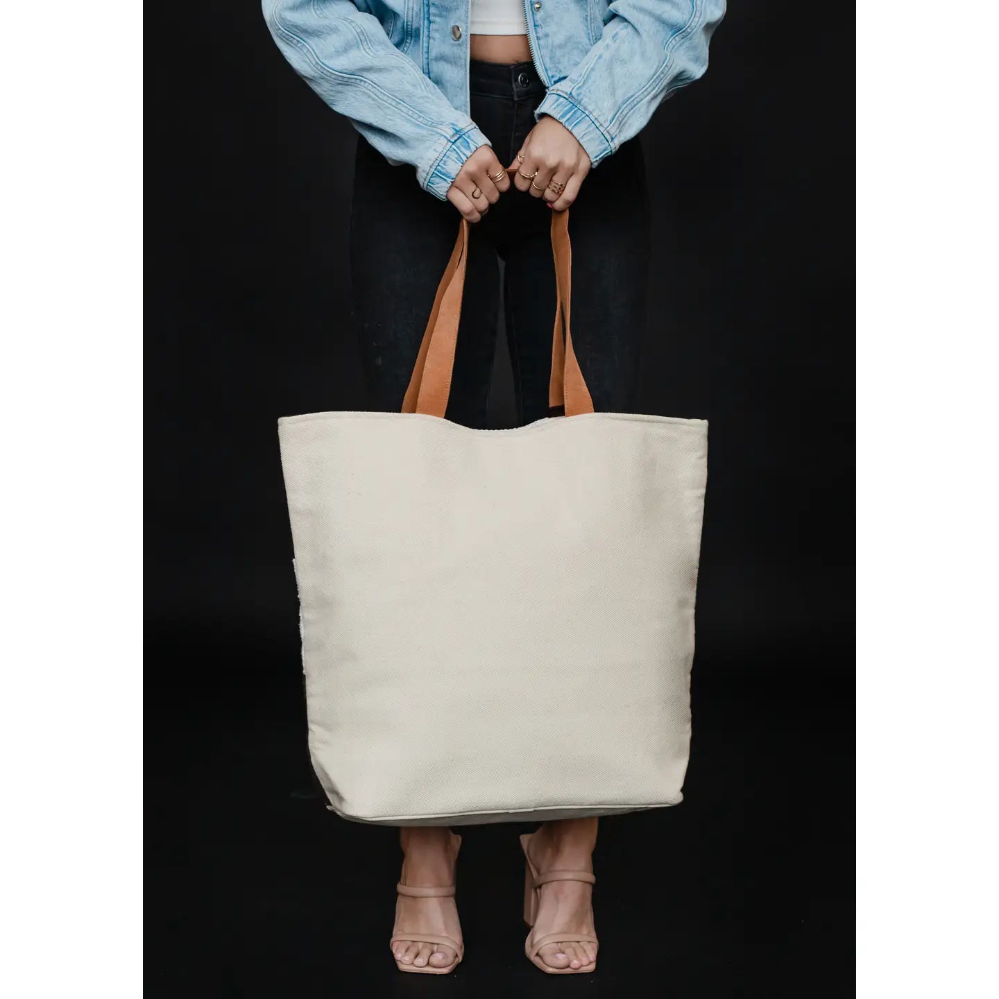 Orange, White & Red Aztec Tote Bag