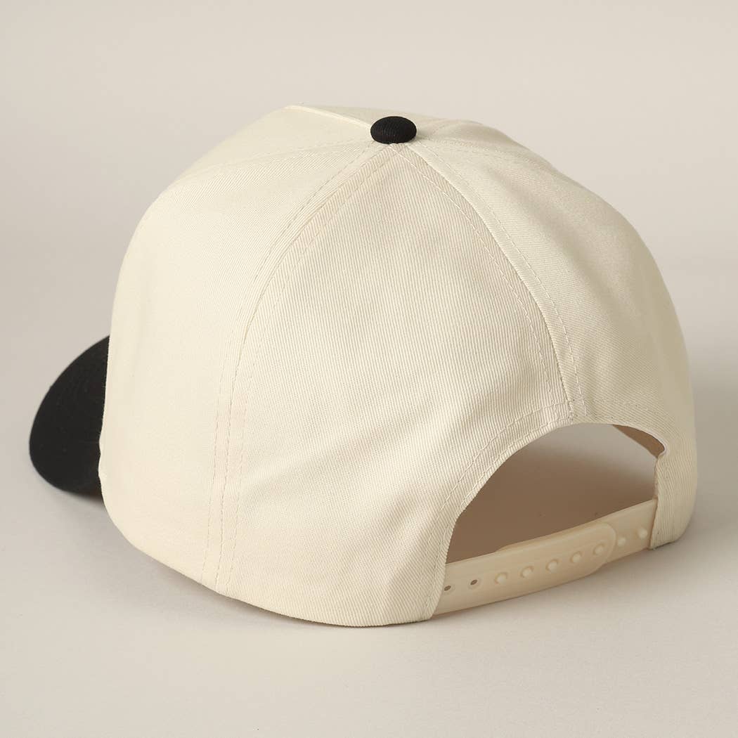 Put It On My Mom's Tab Embroidery Two-Tone Hat