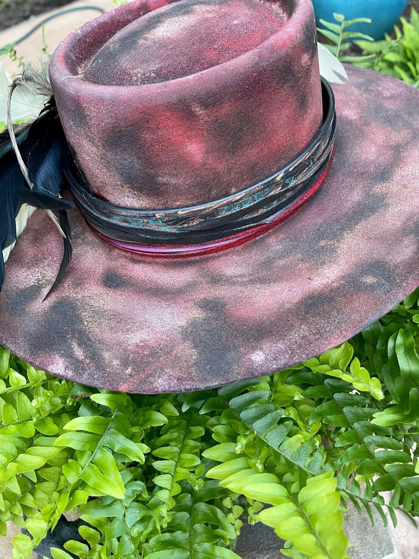 Saloon Sally Distressed Wool Hat