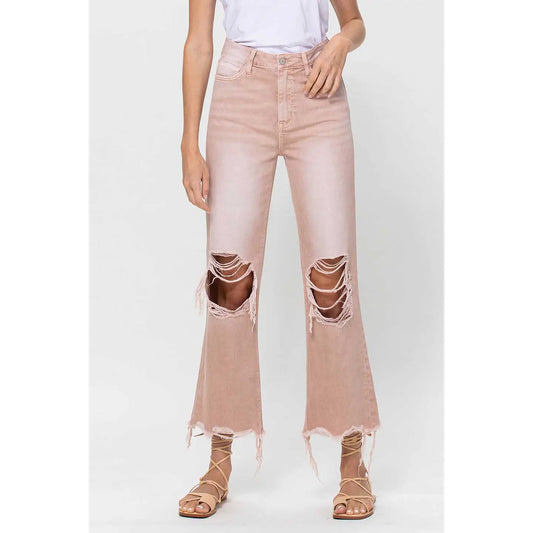 90's Vintage Super High Rise Crop Flare Jeans - July Song