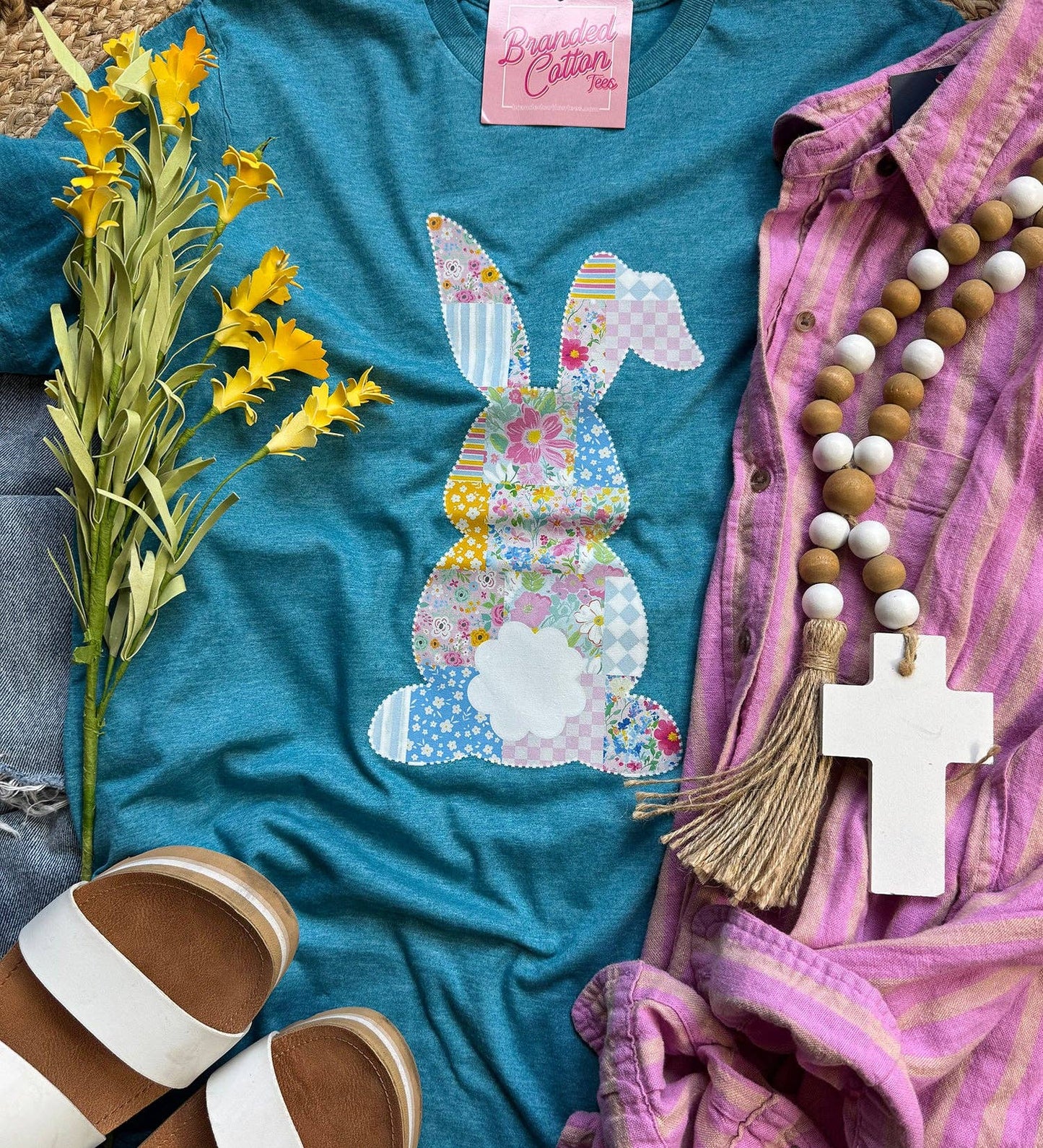 Patchwork Bunny tee