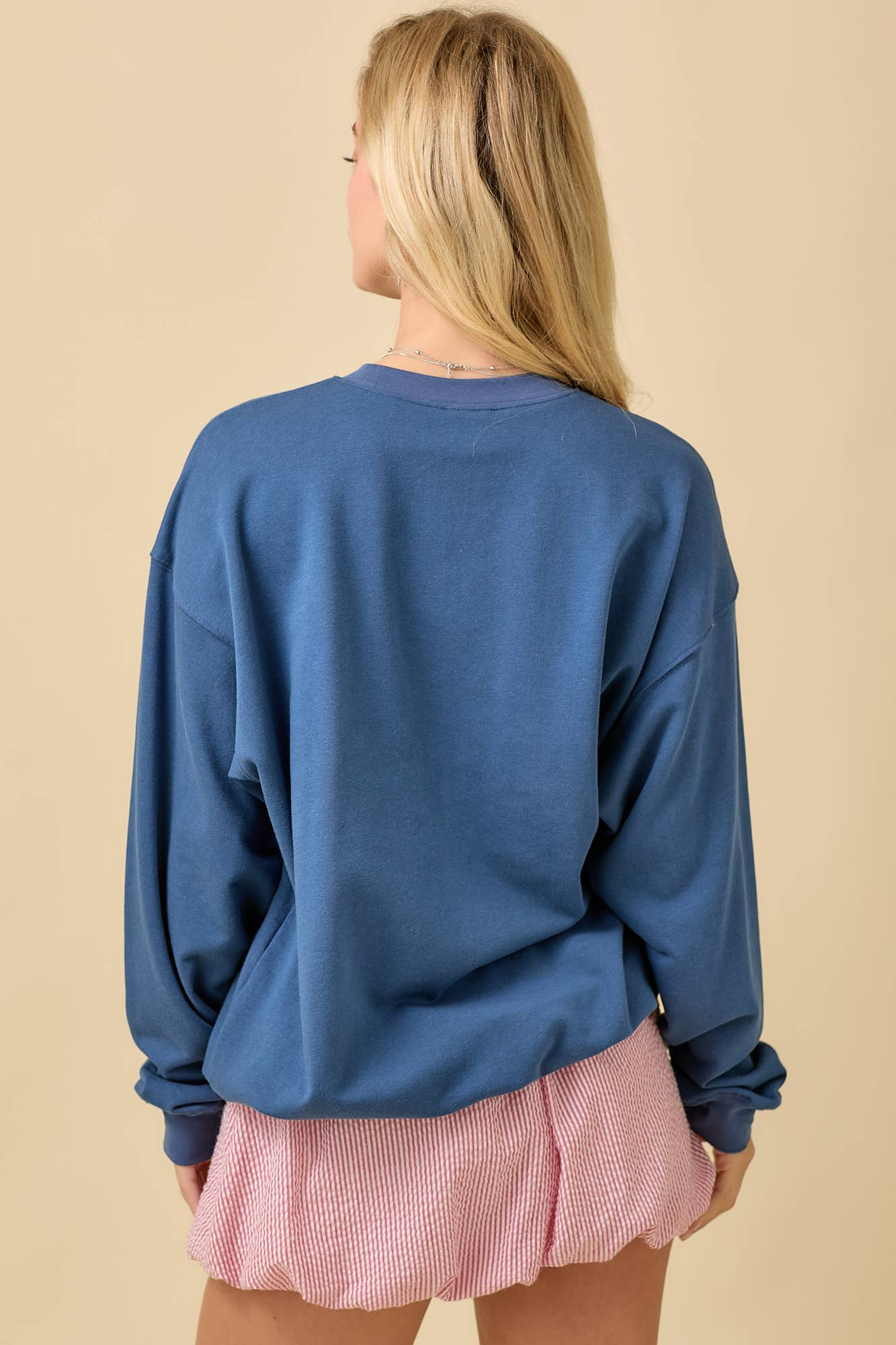 USA Patchwork Oversized Crewneck Top