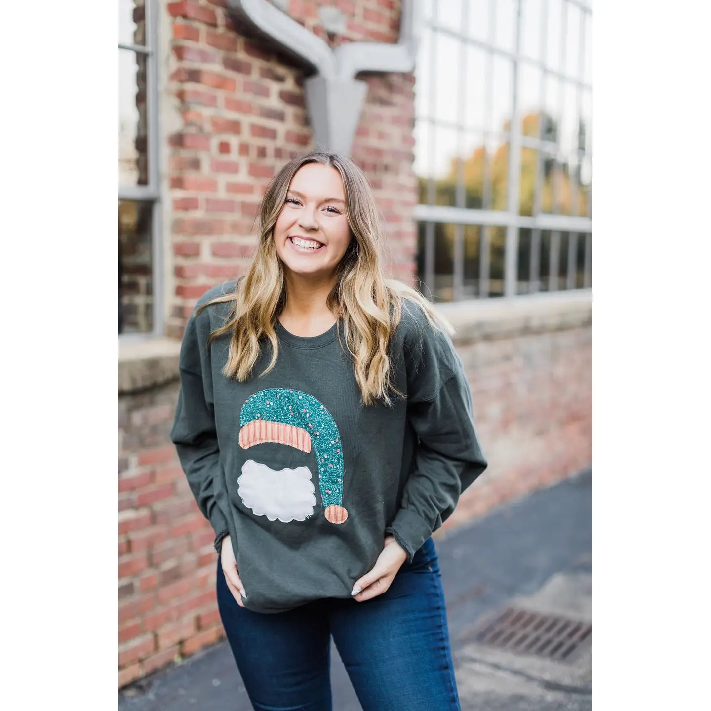 Holly Jolly Santa Handmade Sweatshirt