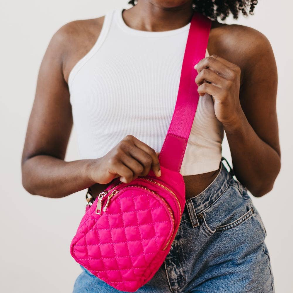 Pinelope Puffer Bum Bag: Fuchsia