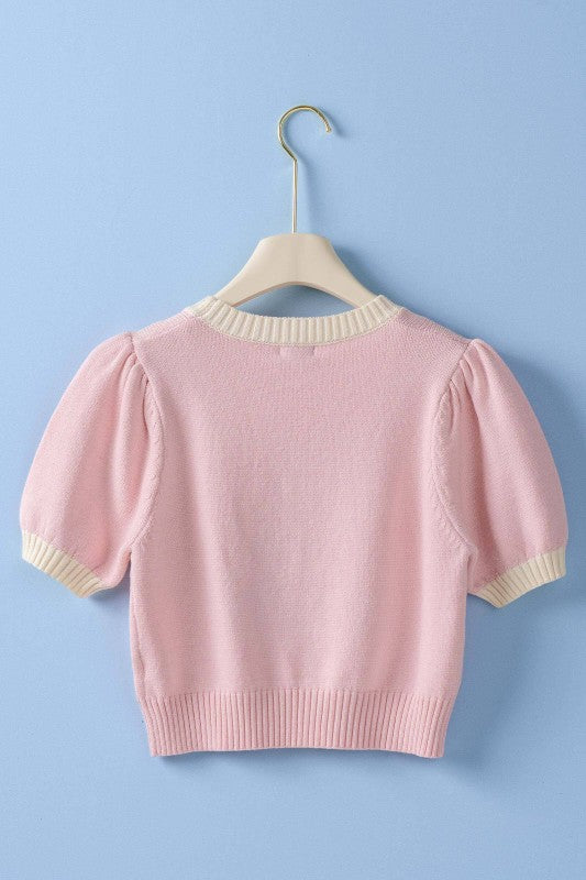 Sail Away Knit Top - Pink