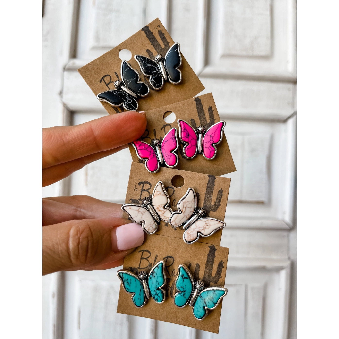 Butterfly Stone Earrings