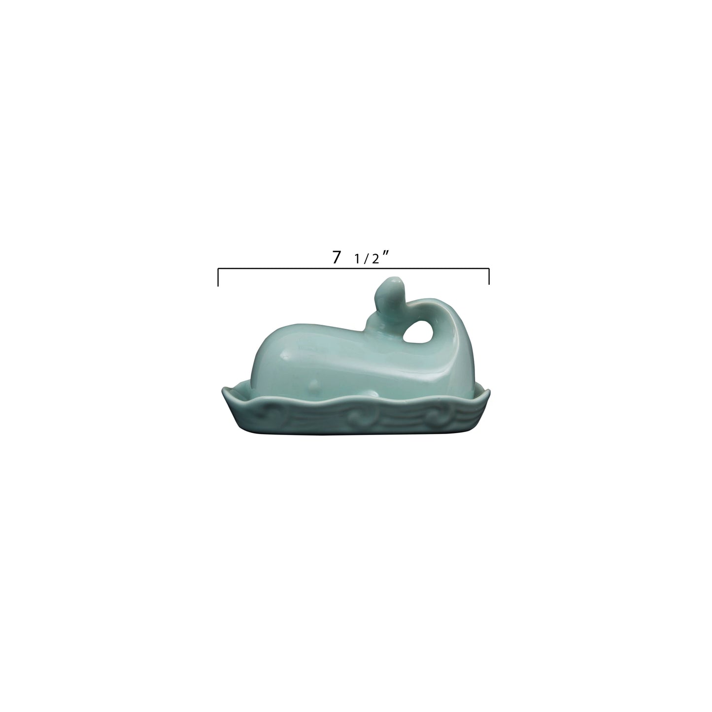 Stoneware Whale Butter Dish