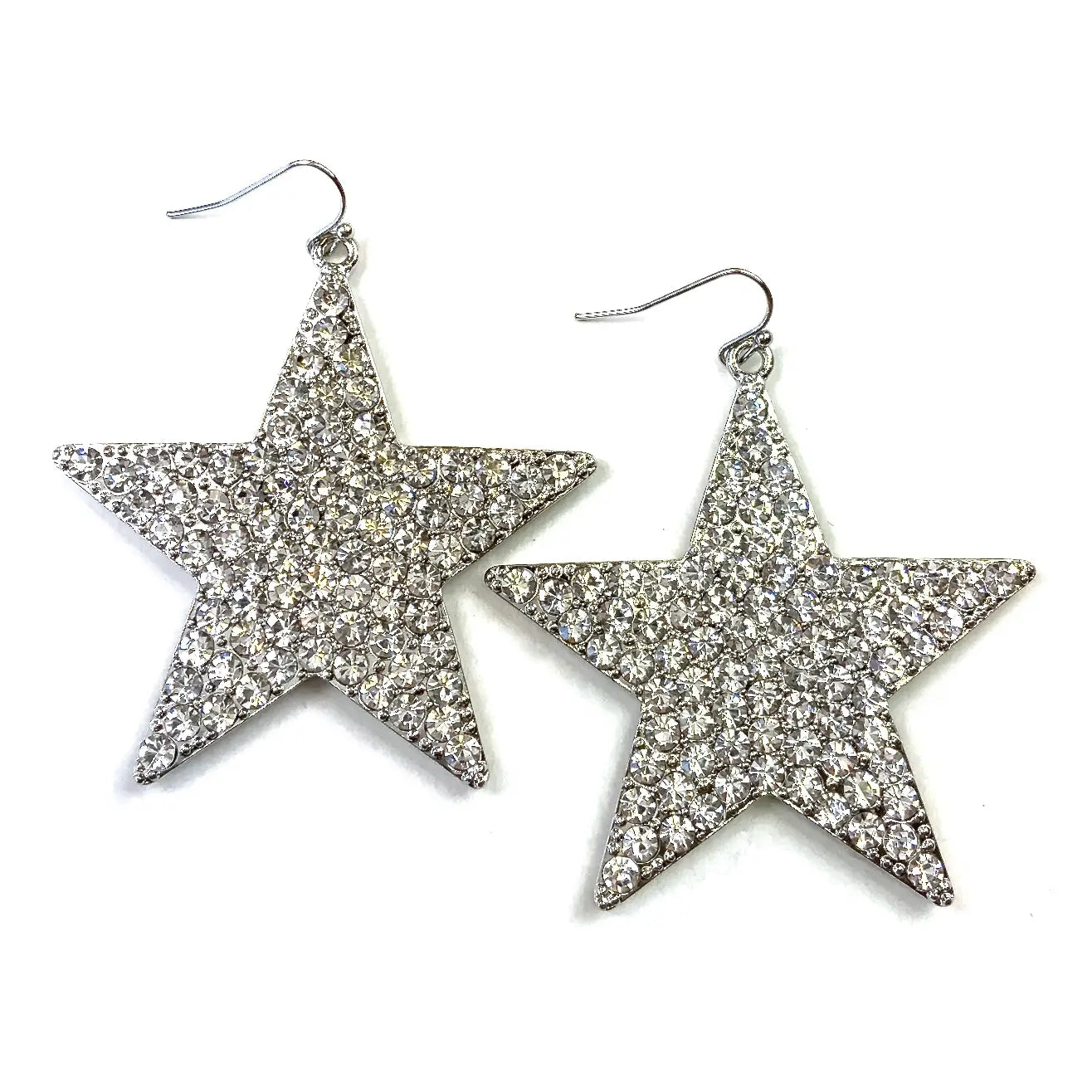 Blinged Star/Silver Earrings