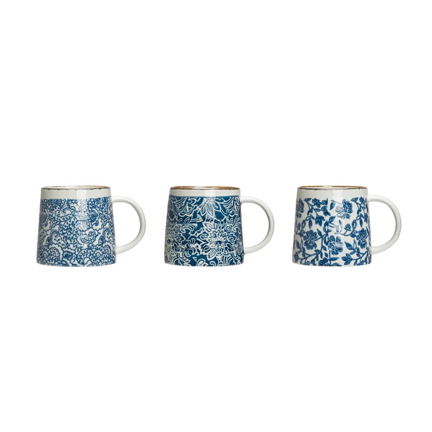 Hand-Stamped Stoneware Mug