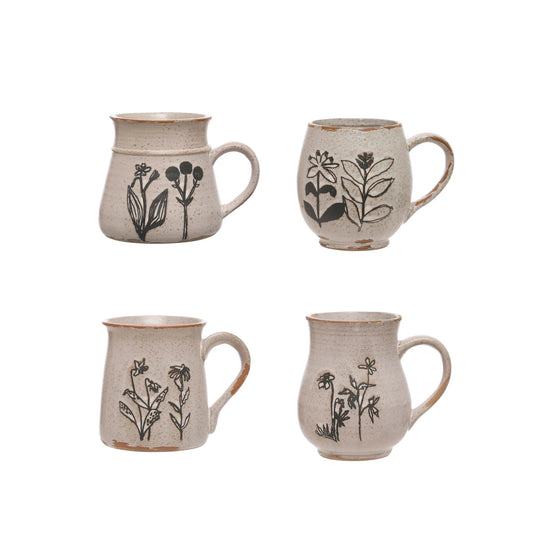 15 oz. Debossed Stoneware Mug