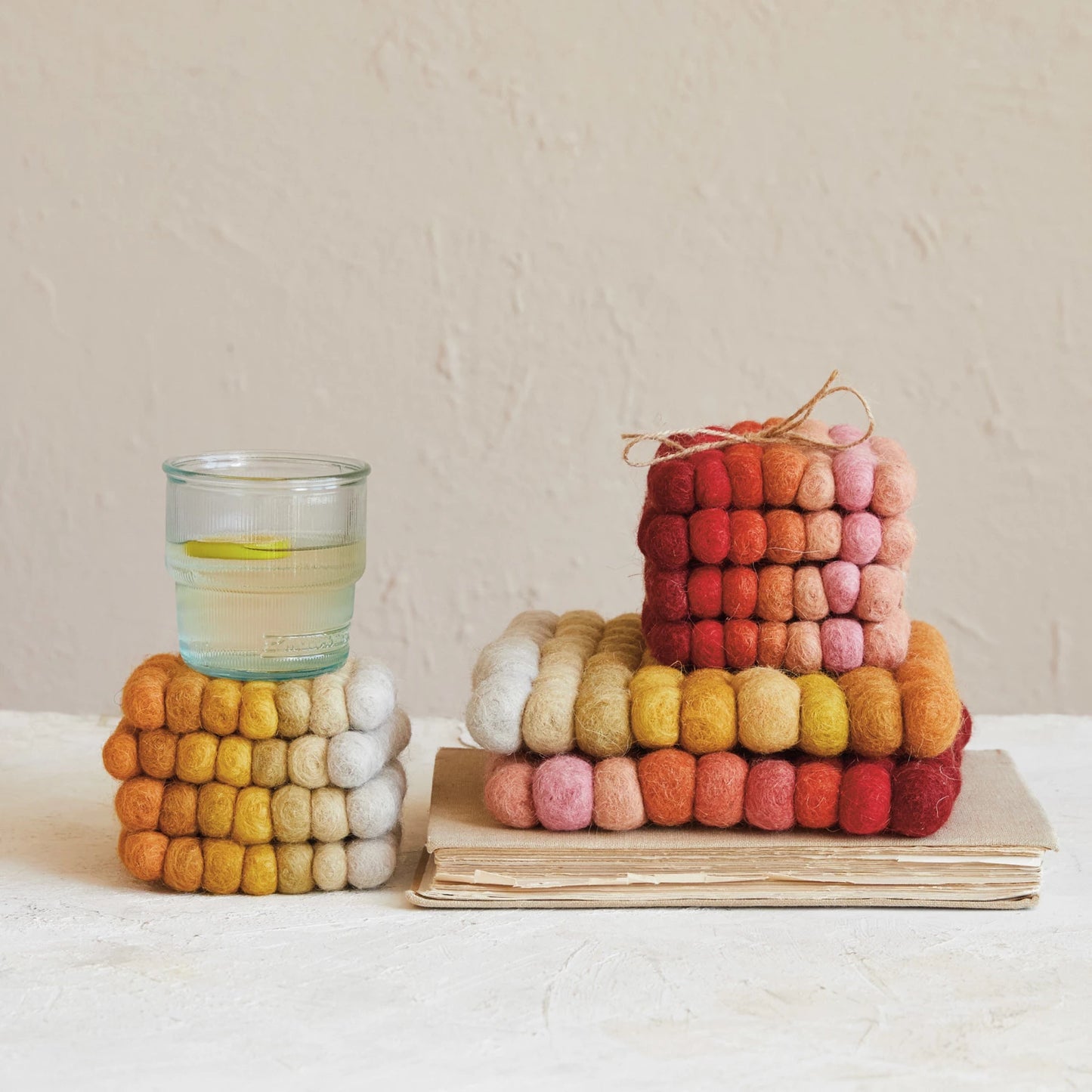 Handmade Wool Felt Ball Trivet