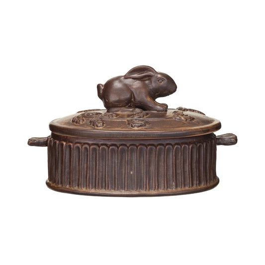 25 oz. Stoneware Baker w/ Rabbit