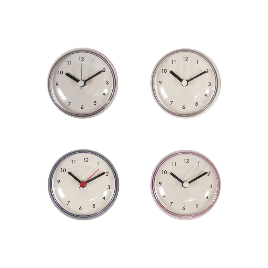 Plastic Clock with Suction Cup