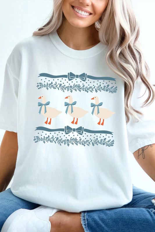 Vintage Blue Ribbon Goose Comfort Colors Tee
