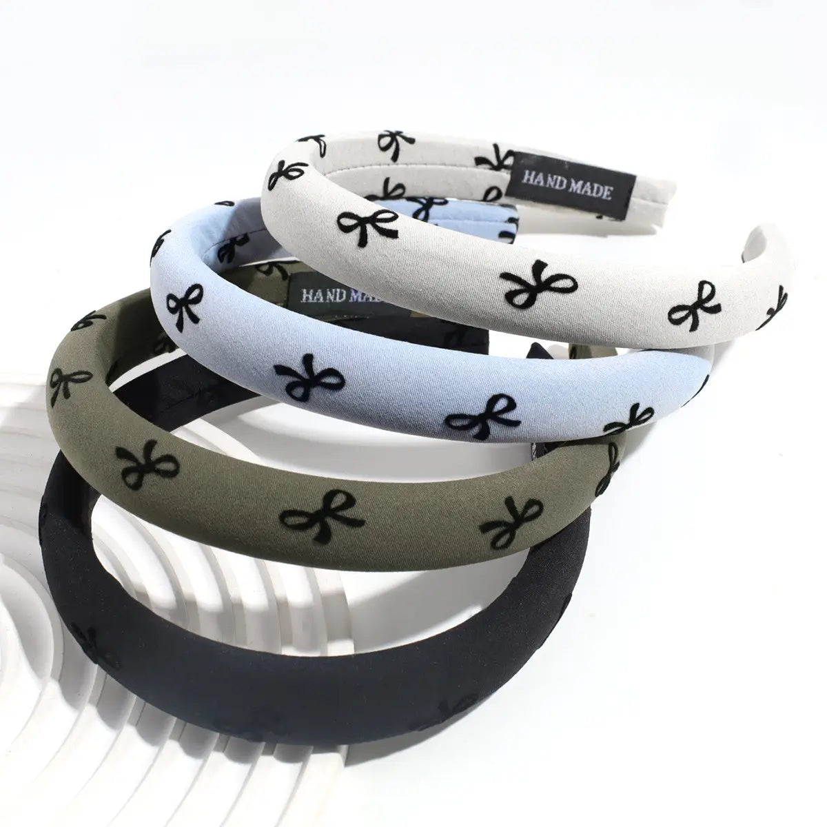 Simple Solid Color Bow Print Headband