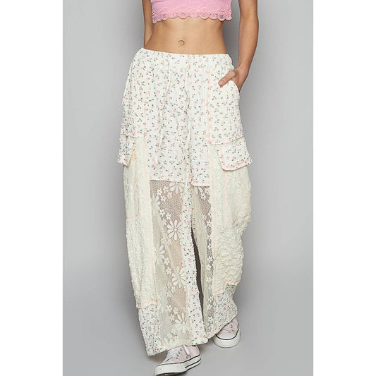 Floral and Lace Pants