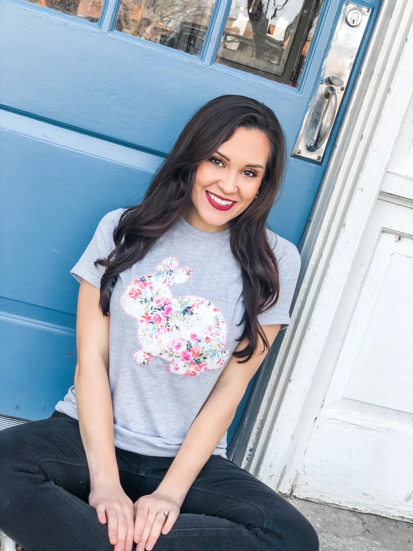 Floral Bunny Tee